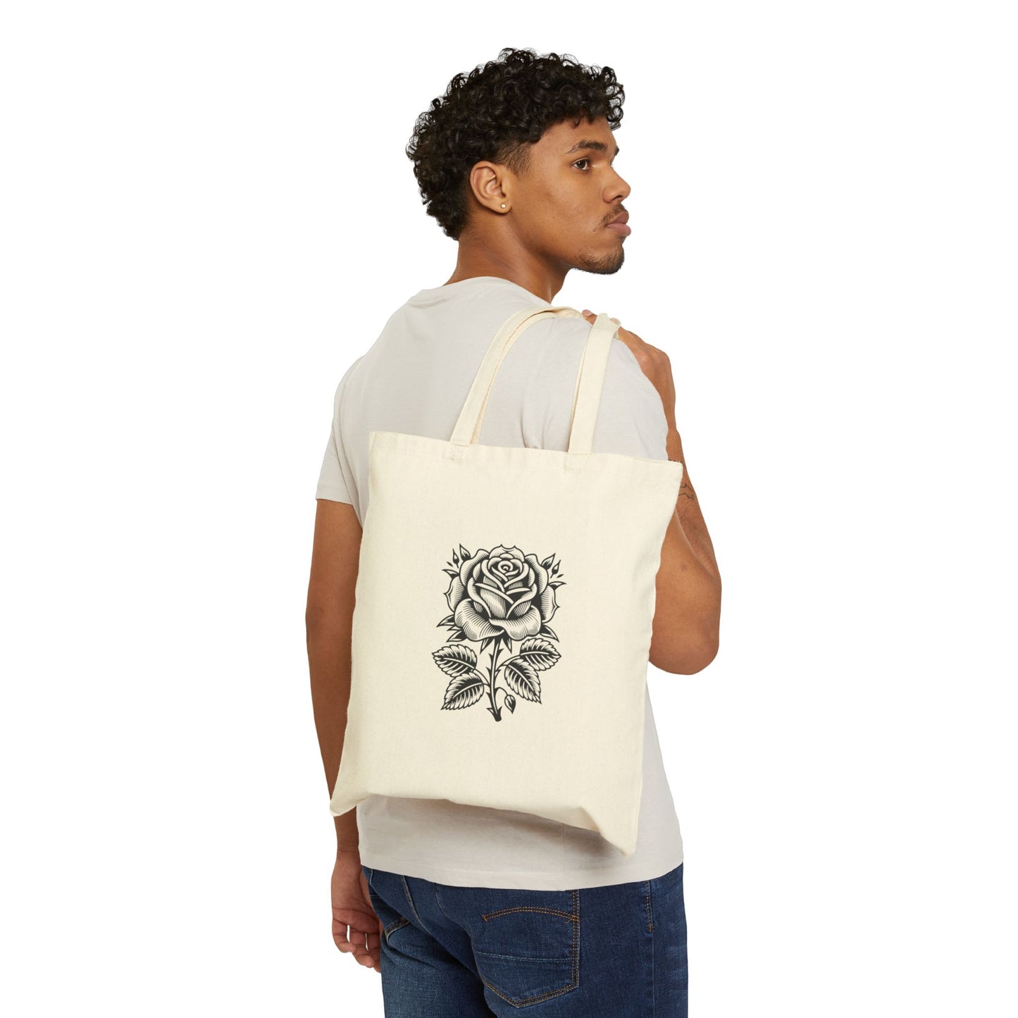 Rose - Cotton Canvas Tote Bag