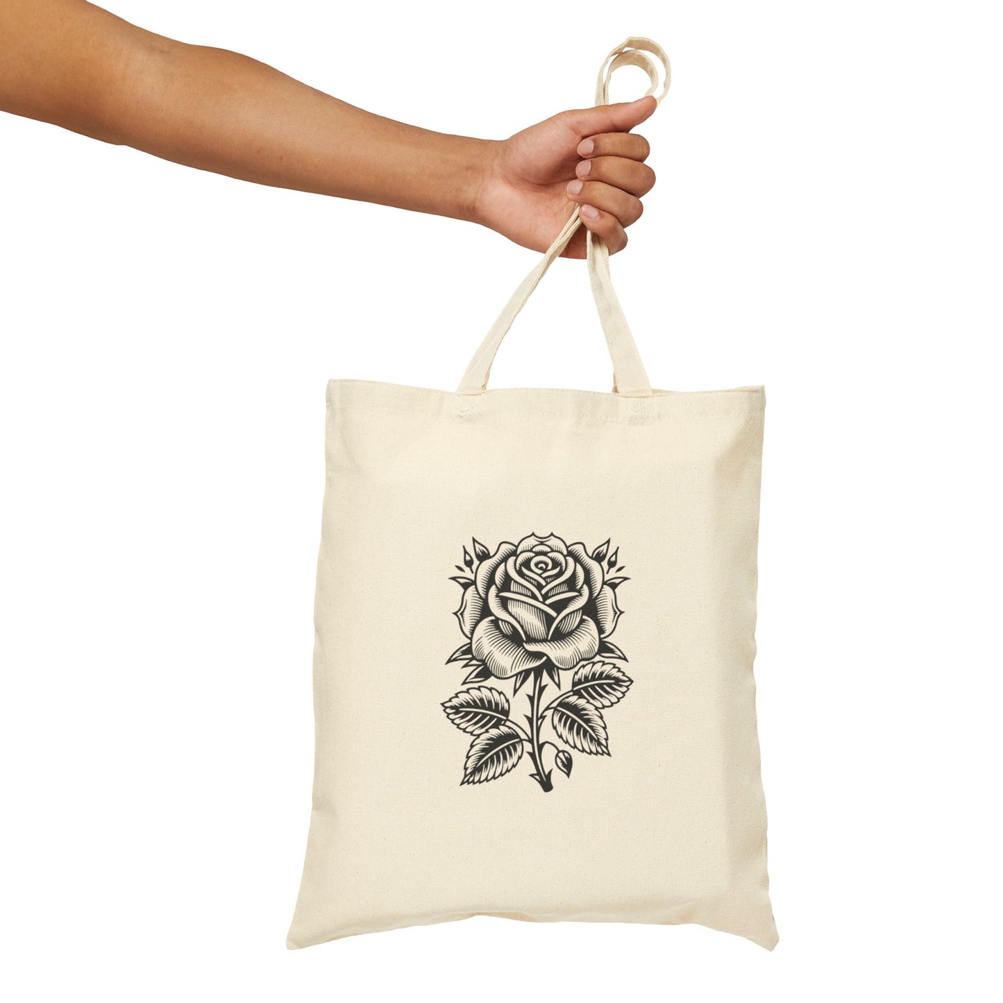 Rose - Cotton Canvas Tote Bag