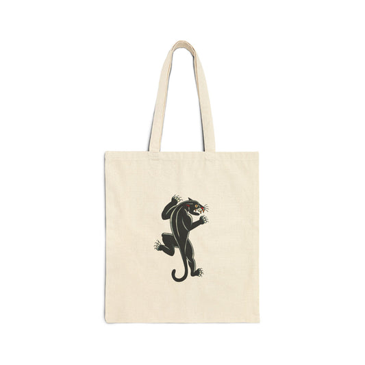 Panther - Cotton Canvas Tote Bag